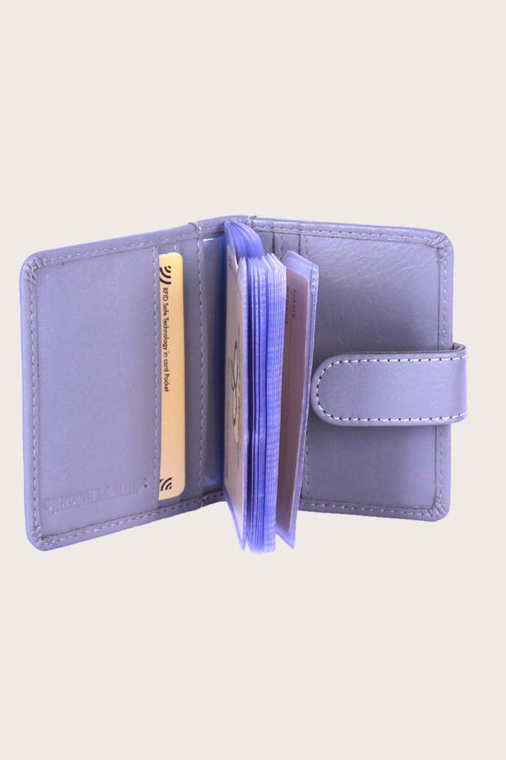 Grey Leather Edwin Card Case