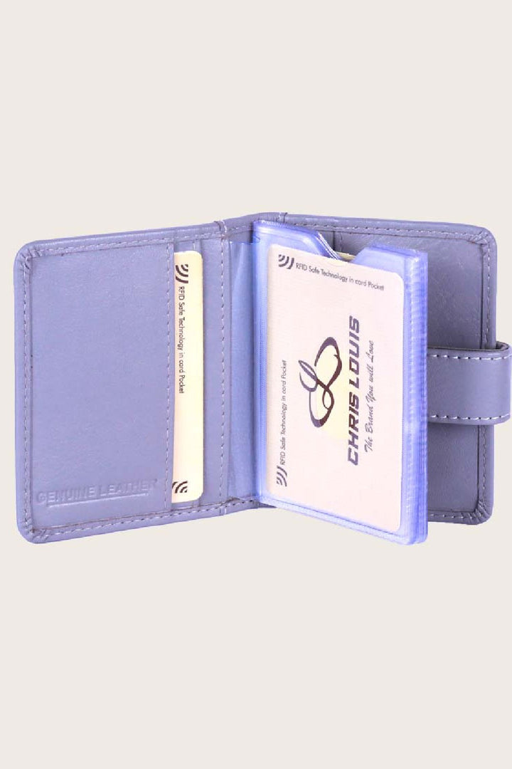 Grey Leather Edwin Card Case