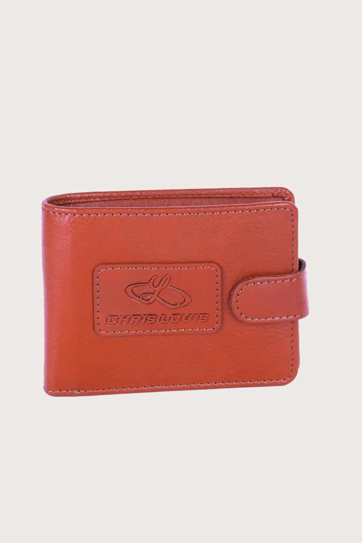 Tan Giza Leather Tab Wallet