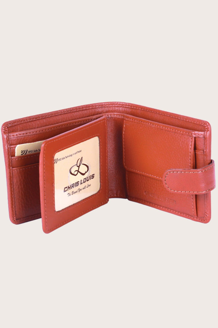 Tan Giza Leather Tab Wallet