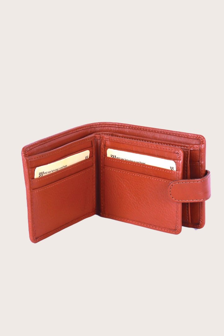 Tan Giza Leather Tab Wallet