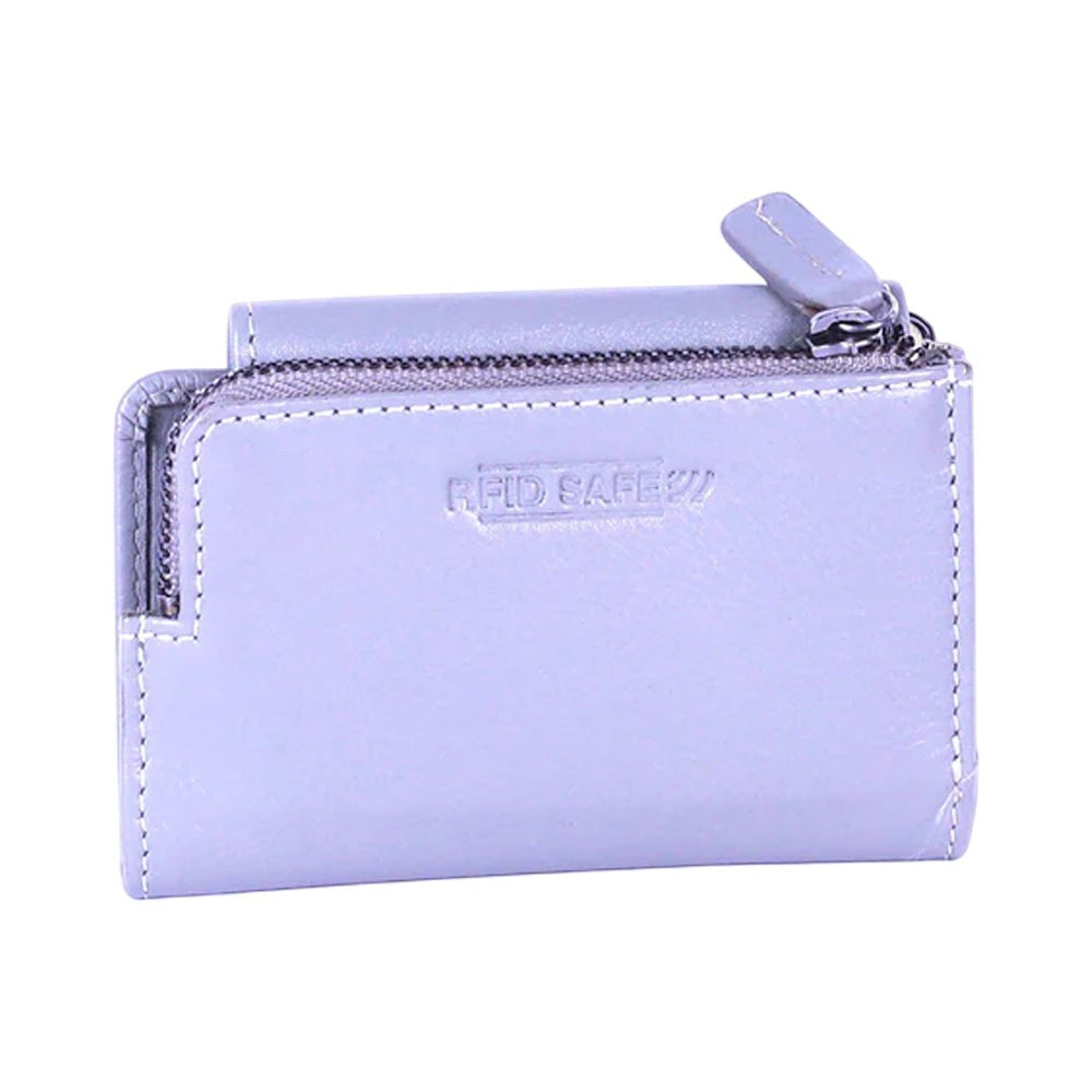 Chris Louis Kyoto Key Case in grey genuine leather with RFID protection, 3 card slots, 2 slip pockets, and 6 key holder.