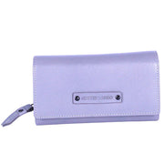 Chris Louis Venice Ladies Wallet in light purple genuine leather with multiple card slots and coin pocket.