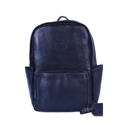 Chris Louis black genuine leather Wollaby backpack with multiple pockets and laptop compartment