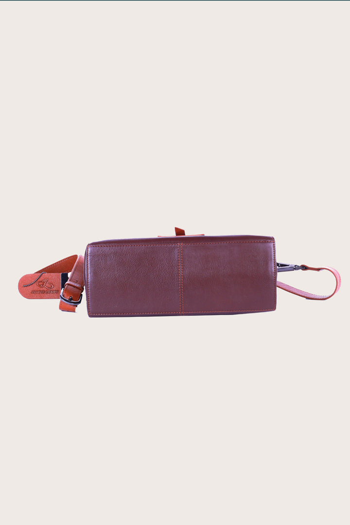 Brown/Tan Leather Santorini Sling Bag